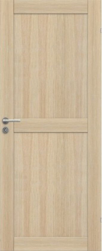 Dørblad unique 02l 80x200 hvitpigmentert eik glatt fyllingsdør 2 speil
