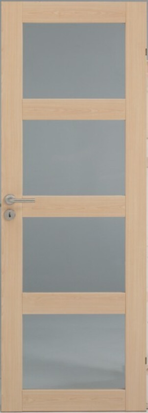 Dørblad unique gw04l 80x210 eik glassdør