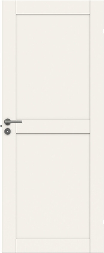 Dørblad unique 02l 80x200 hvit glatt fyllingsdør 2 speil
