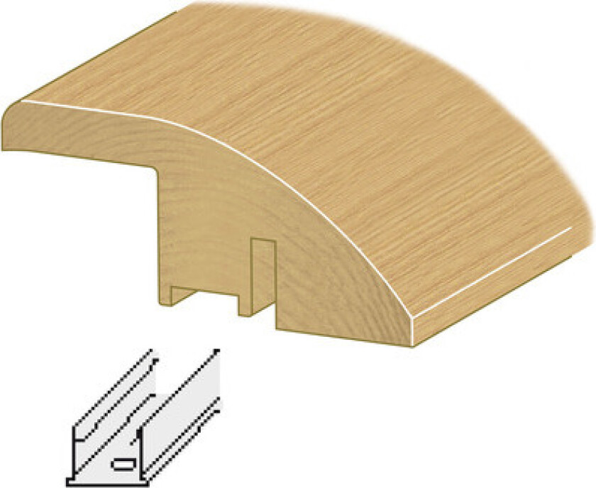 Bilde av Nivålist nr 153 lakkert eik 15x42x1000  mm klar