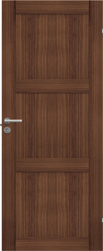 Dørblad unique 03l 90x210 valnøtt glatt fyllingsdør 3 speil