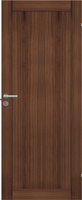 Dørblad unique 01l 90x200 valnøtt glatt fyllingsdør 1 speil