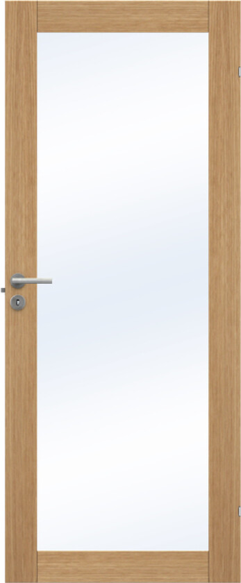 Dørblad unique gw01l 80x210 eik glassdør