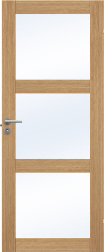 Dørblad unique gw03l 80x210 eik glassdør