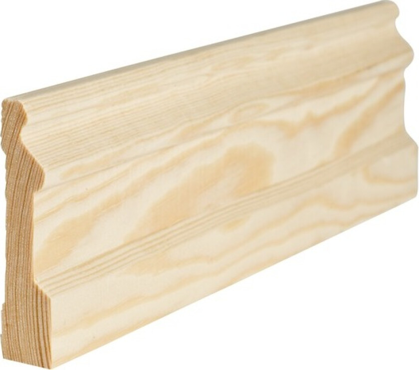 Gulvlist ubehandlet furu 15x70 mm natur