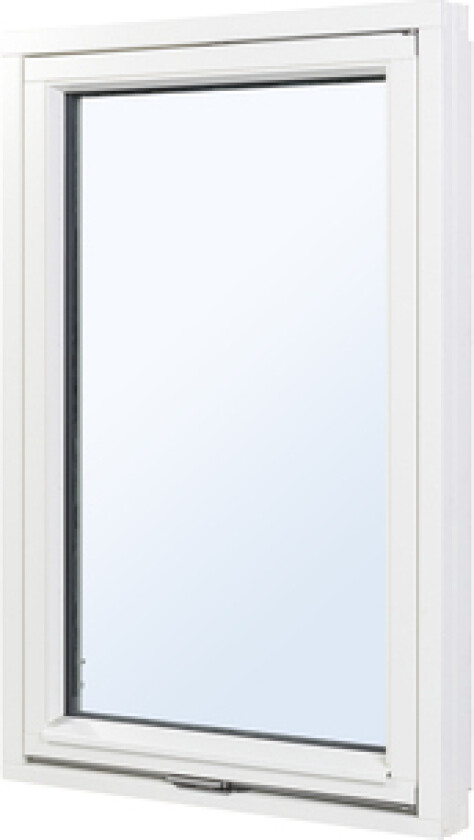 Vindu sidesving høyre 1-rams 89x99 hvit 2-lags glass argon med ventil