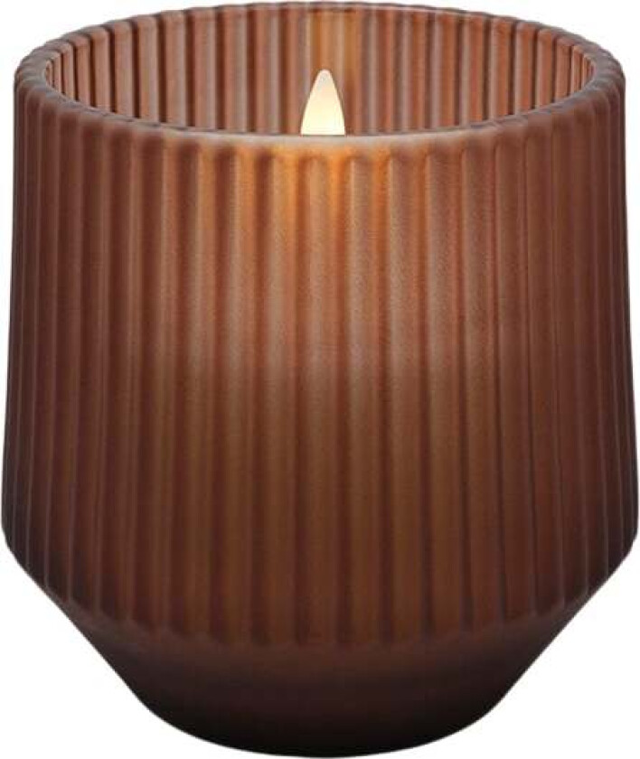 Scented wax Glass Candle, Awaken, Brown, 8,5x9,5 cm * - Bolig Glass