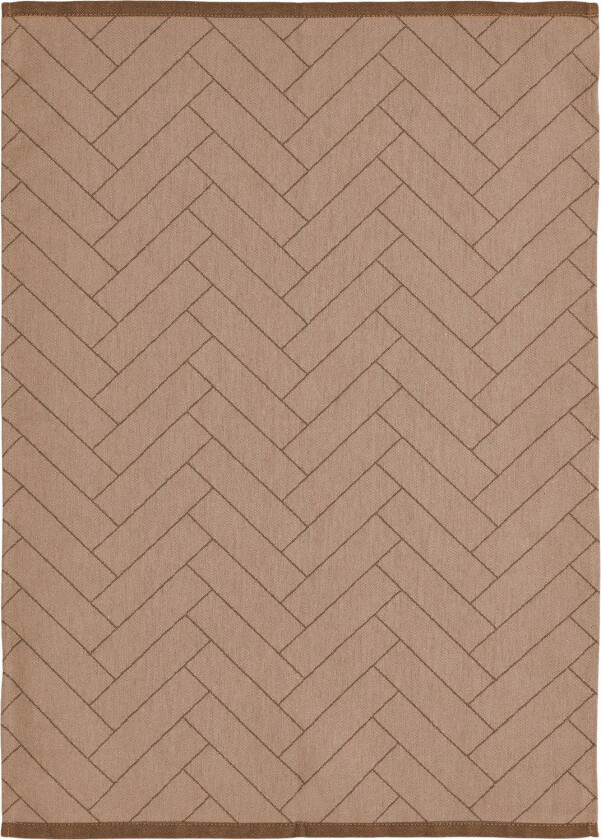 Kjøkkenhåndkle 50 x 70 cm Tiles Light Brown 100% Bomull Str 70x50 cm - Kjøkkenhåndklær Bomull