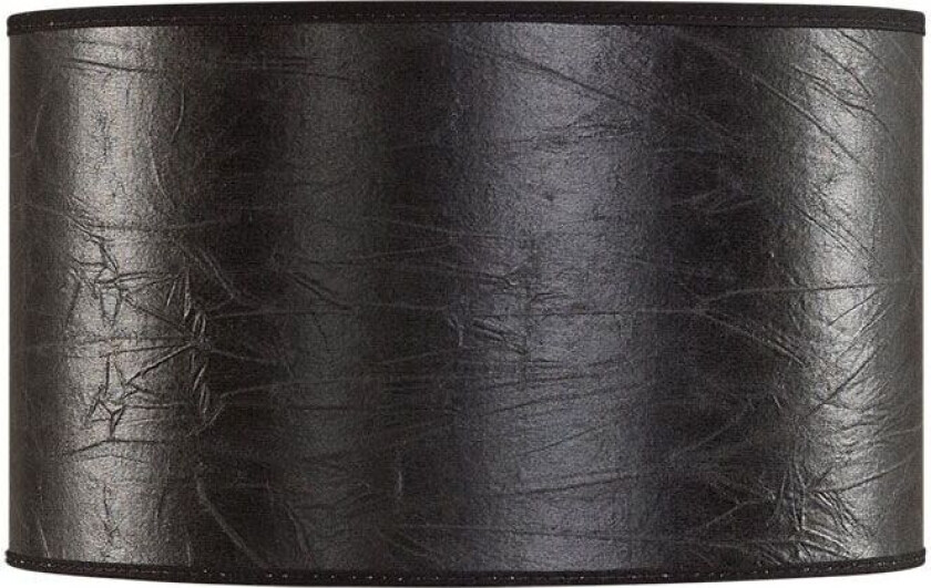 Lampeskjerm Cylinder Small Leather Black