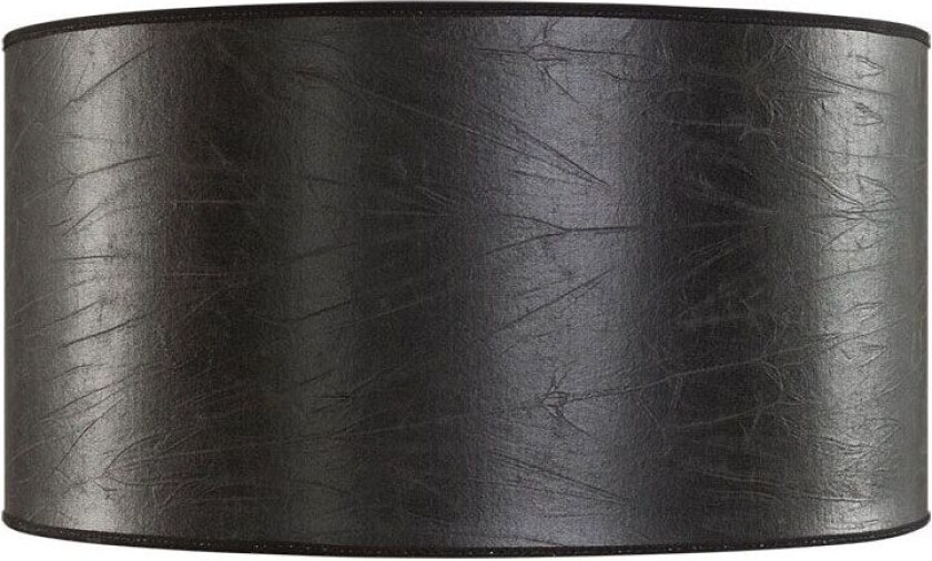 Lampeskjerm Cylinder Medium Leather Black