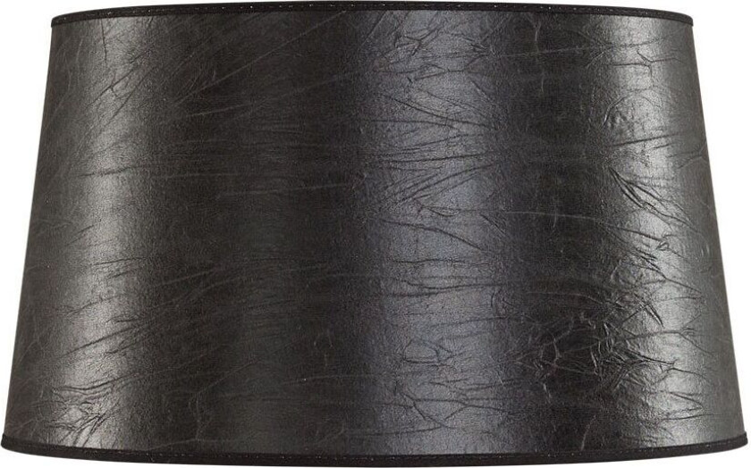 Lampeskjerm Classic L Low Leather Black