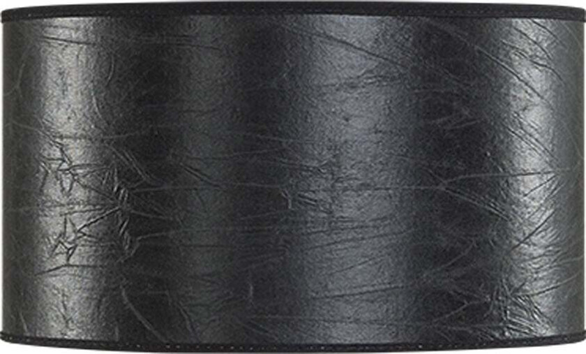 Lampeskjerm Cylinder Large Leather Black