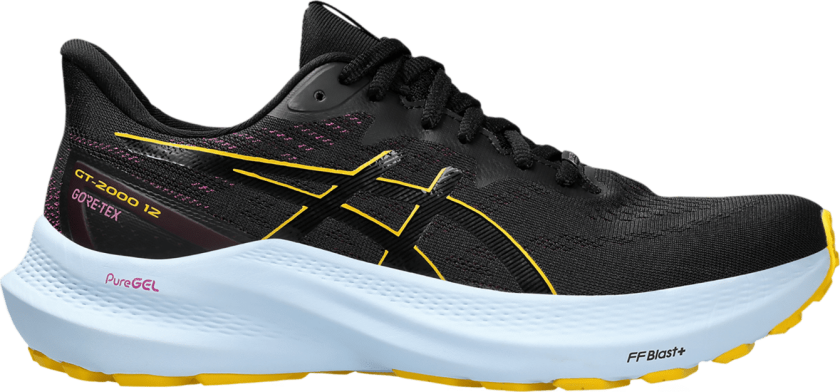 GT-2000 12 Gore-Tex, vanntett løpesko, dame Black/Saffron
