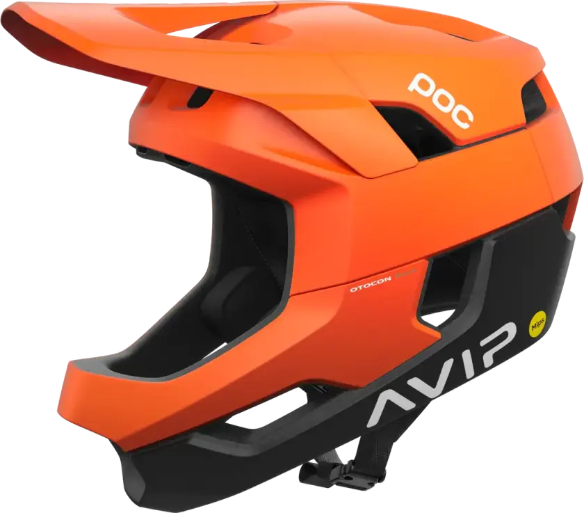 Otocon Race Mips Fullfacehjelm, Fluorescent Orange/Uranium Black