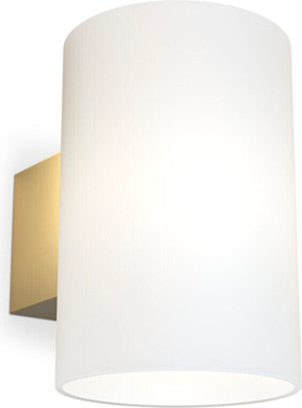 Evoke Vegglampe IP44 Large Satin Brass/Opal
