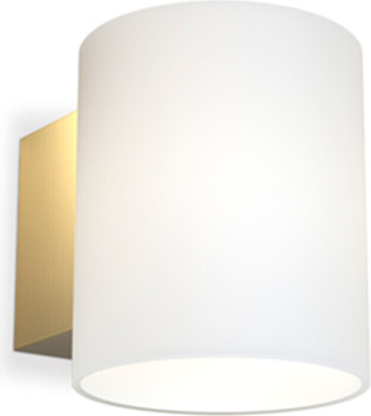 Evoke Vegglampe IP44 Small Satin Brass/Opal