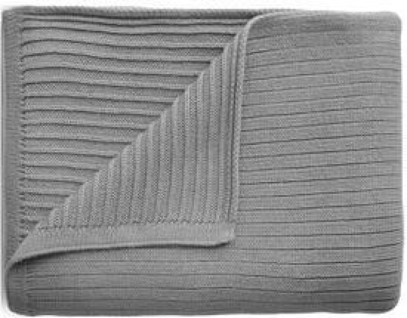 Knitted Baby Teppe Gray Melange - 1 stk.