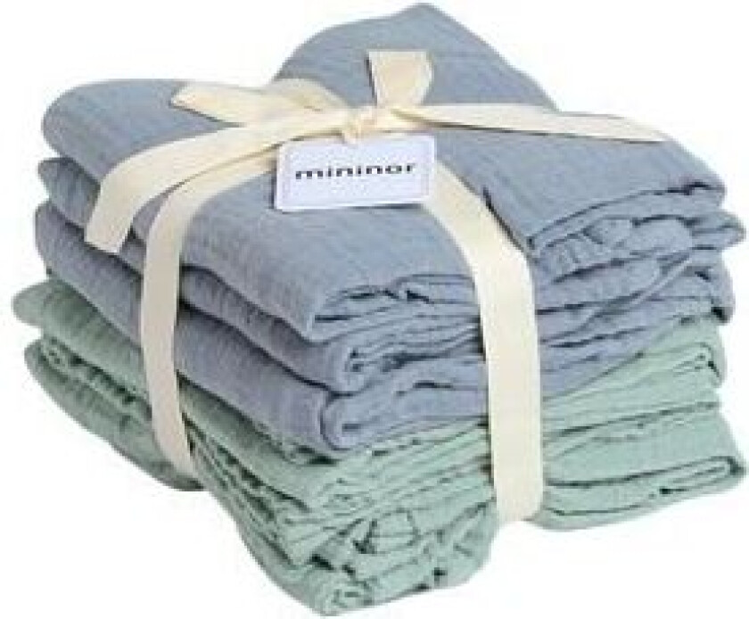 Økologiske Tøybleier Grønn/Grå - 6 stk.