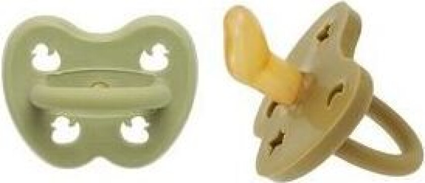 smokk ortodontisk grønn & oliven 3-36 mdr. - 2 stk.