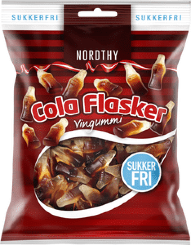 Sukkerfrie colaflasker fra Nordthy – 80 g