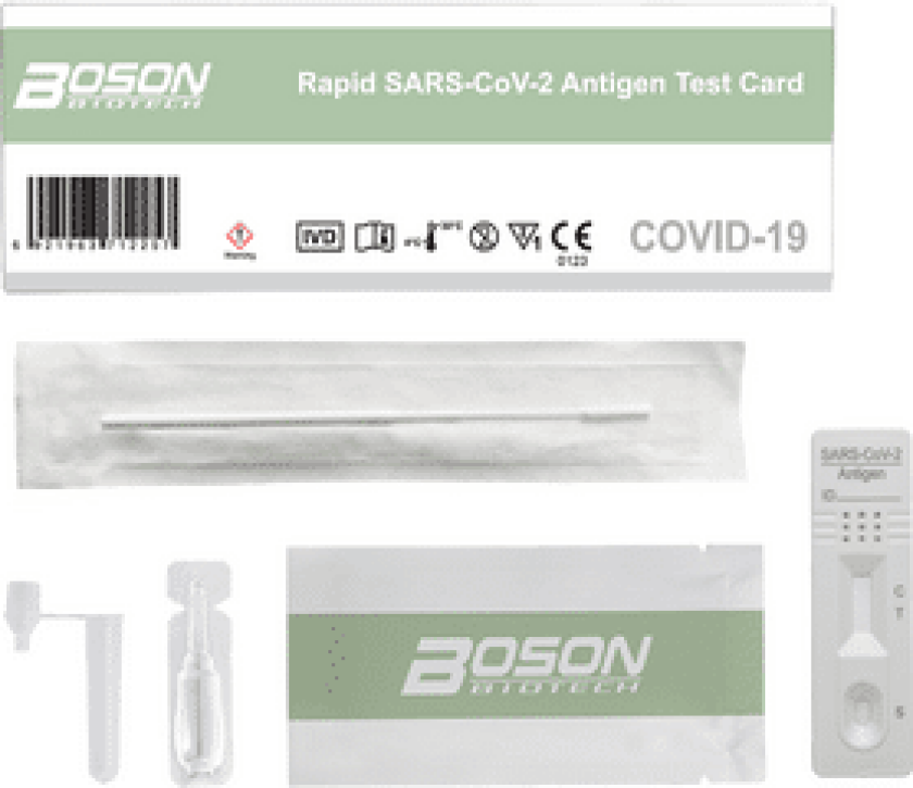 Korona hjemmetest, Boson SARS-CoV-2 Antigen, hurtigtest - 5 stk.
