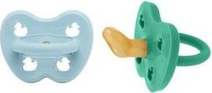 Smokk, 3- 36 mdr, Ortodontisk, Maya blue & Pop of Green - 2 stk.