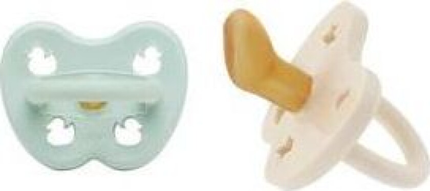 Smokk, 0-3 mdr Ortodontisk, Mellow Mint & Milky White - 2 stk.