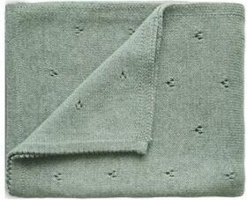 Knitted Baby Teppe Sage Melange - 1 stk.