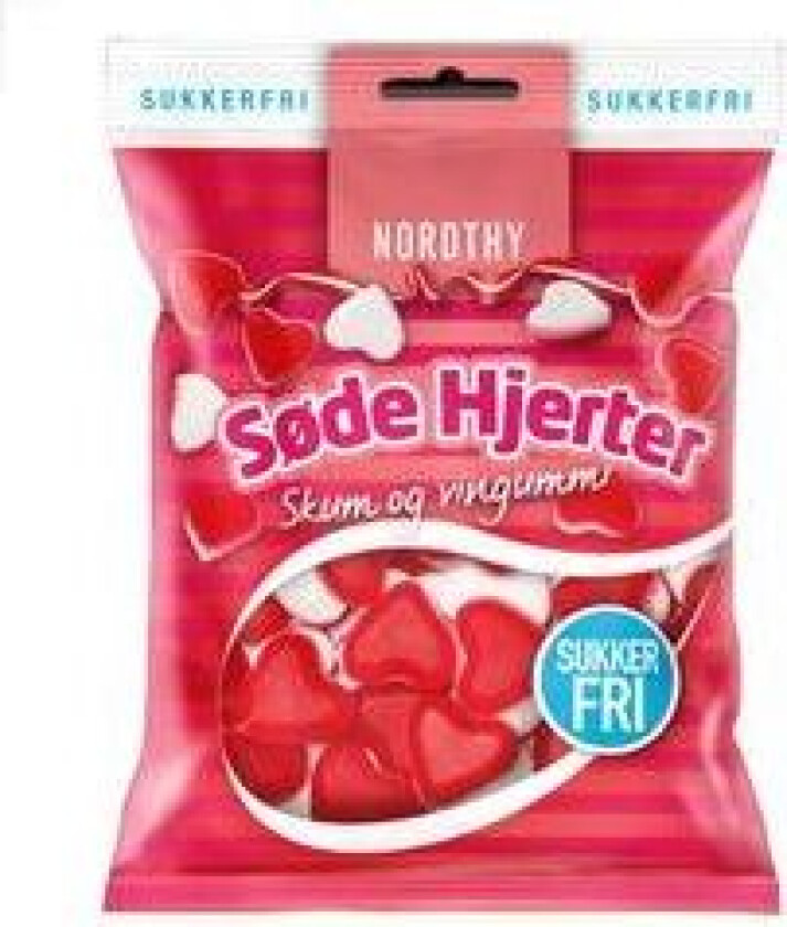 Sukkerfri Søte Hjerter - 65 g