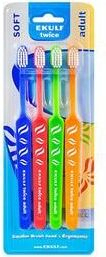 Twice Adult Tannbørste - 4 stk