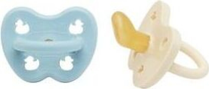 Smokk, 0-3mdr, Ortodontisk, Newborn, Baby Blue & Milky White - 2 stk.