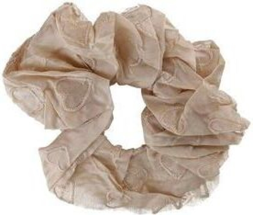 Manuella Scrunchie Beige Hjerter - 1 stk.