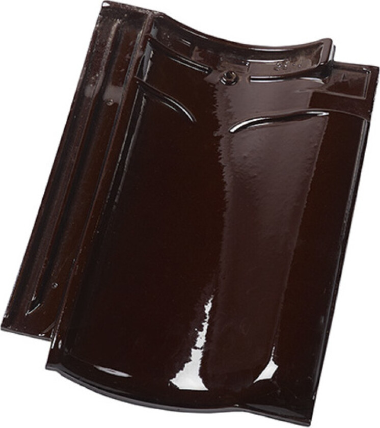 Takstein kdn vh normalstein glasert mørk brun