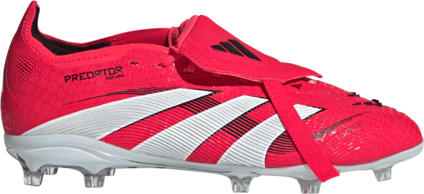 adidas Predator Elite Fold-Over Tongue FG Q1 25, fotballsko gress, junior RED/WHITE/BLACK