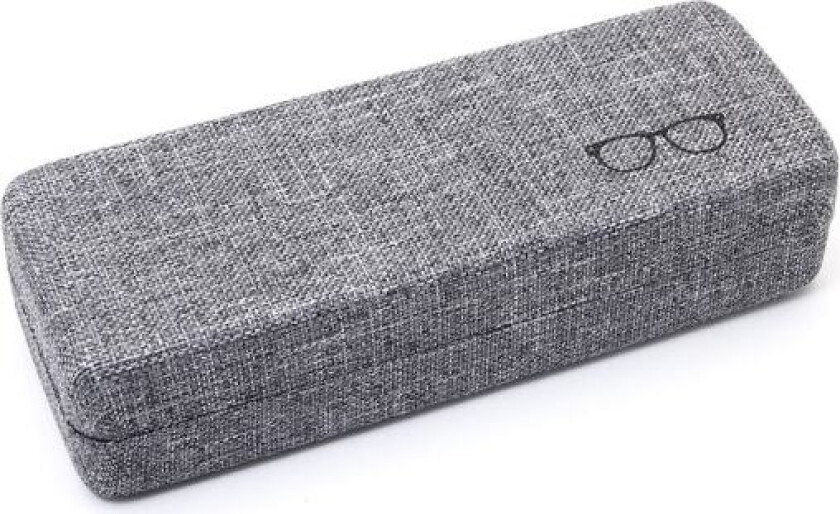 Stabilt beskyttende Hardcase brilleetui Tekstil - Grå Grey