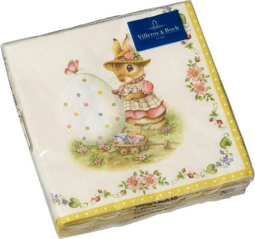 Kaffeservietter kanin 25x25 cm