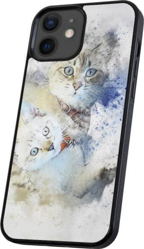 iPhone 12/12 Pro - Deksel/Mobildeksel Katter Multicolor