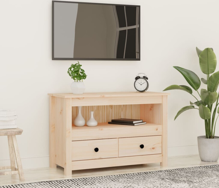 TV-benk 79x35x52 cm heltre furu