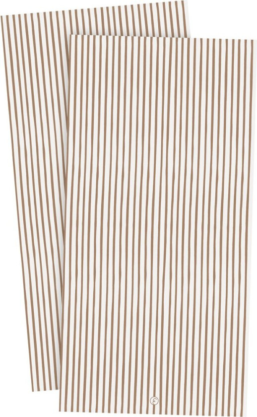 Ernst servietter, stripete 33x33 cm 20 pk Karamell-hvit