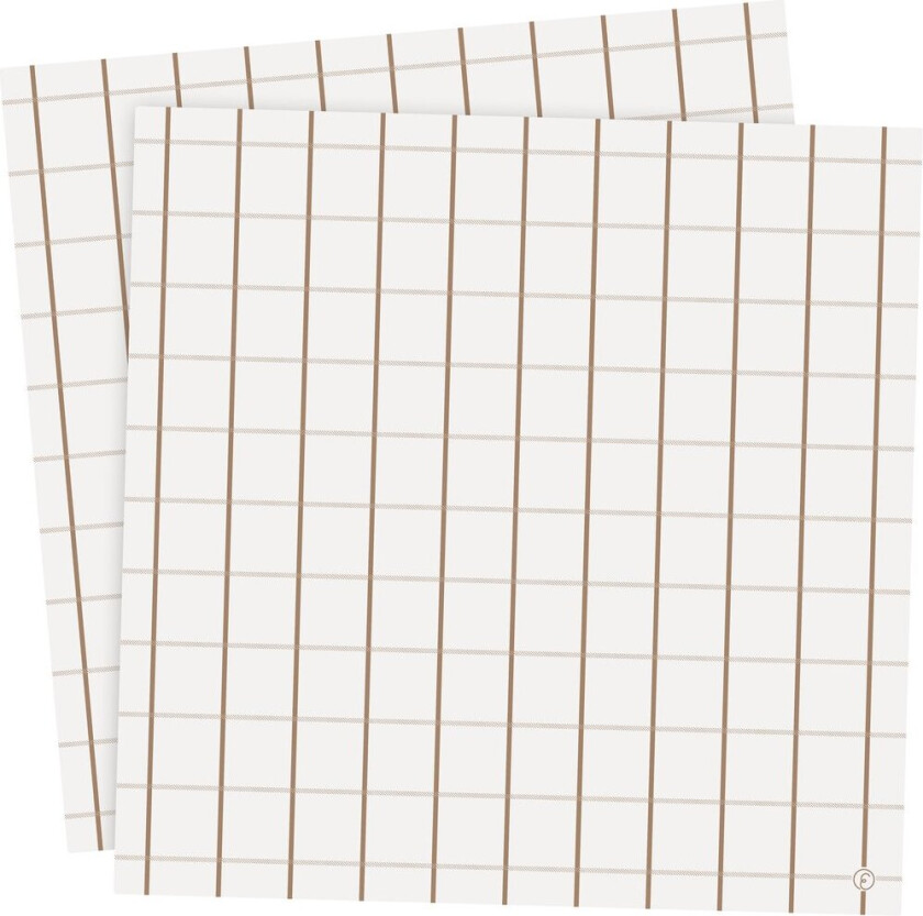 Ernst servietter, rutete 33x33 cm 20 pk Karamell-Karamell