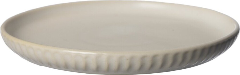 Ernst riflet asjett Ø16 cm Naturhvit