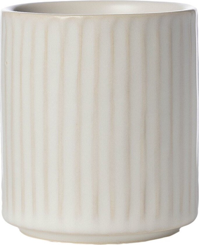 Ernst riflet krus uten hank 19 cl Naturhvit