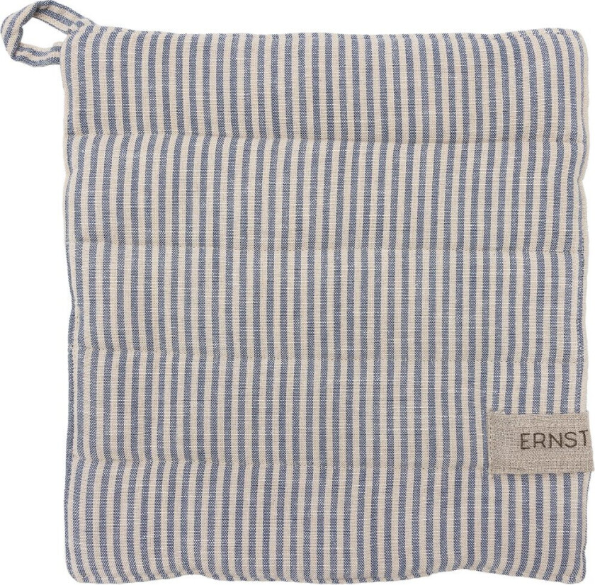Ernst gryteklut stripete 23x25 cm Blå-beige