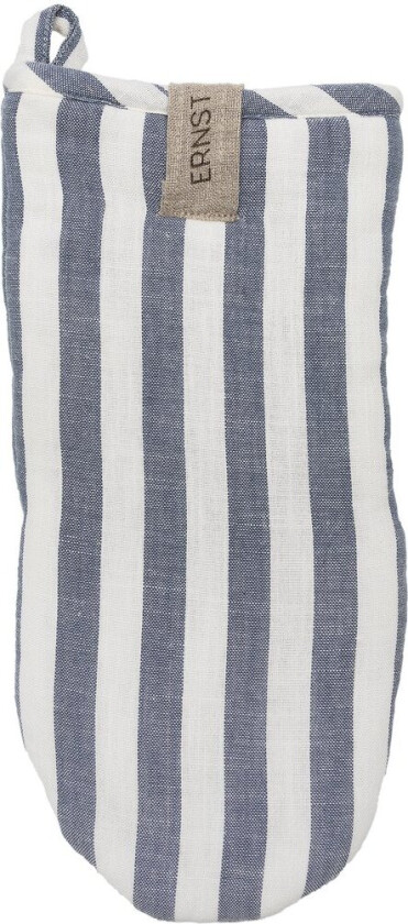 Ernst grytevott, bred stripe Blå-hvit