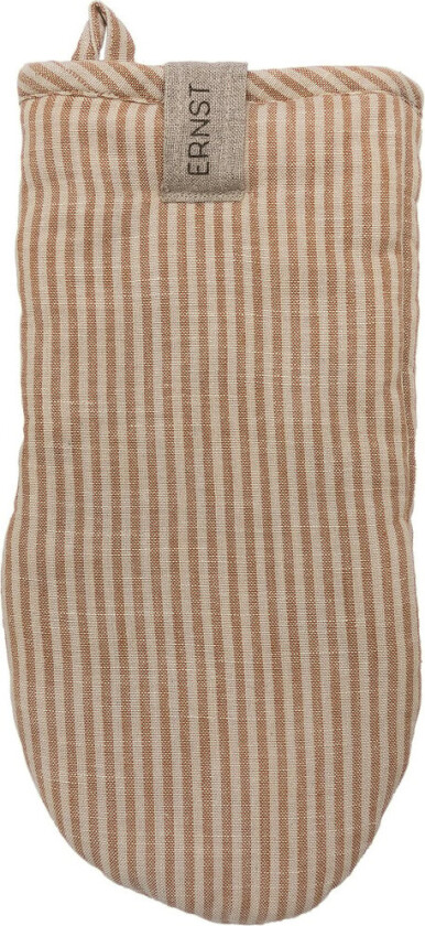 Ernst grytevott stripete Karamell-beige