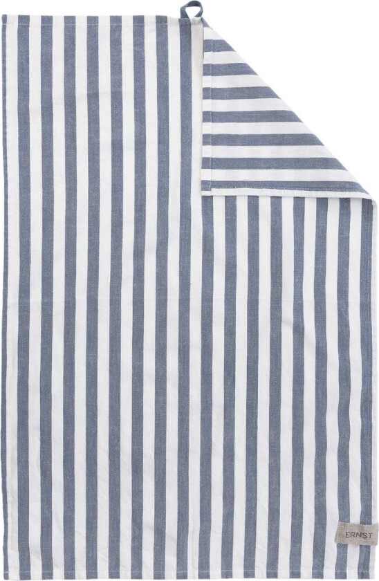 Ernst kjøkkenhåndkle, brede striper 47x70 cm Blå-hvit
