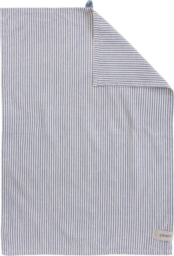 Ernst kjøkkenhåndkle, smale striper 47x70 cm Blå-beige