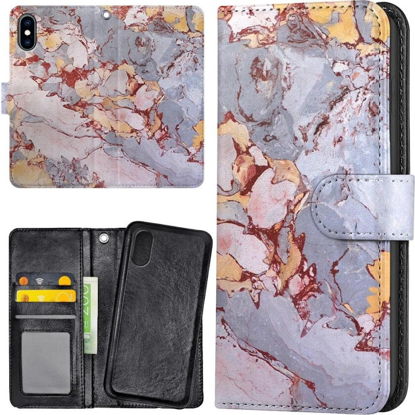 iPhone XR - Lommebok Deksel Marmor