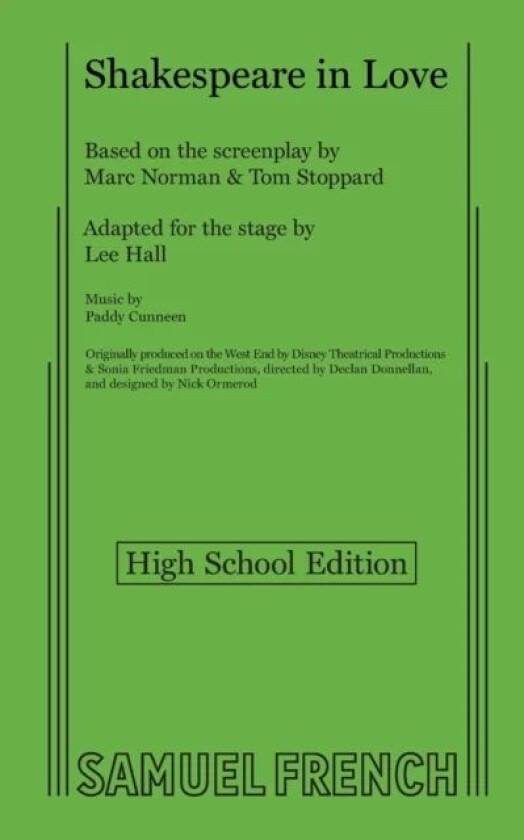 Shakespeare in Love (High School Edition) av Tom Stoppard, Lee Hall, Marc Norman