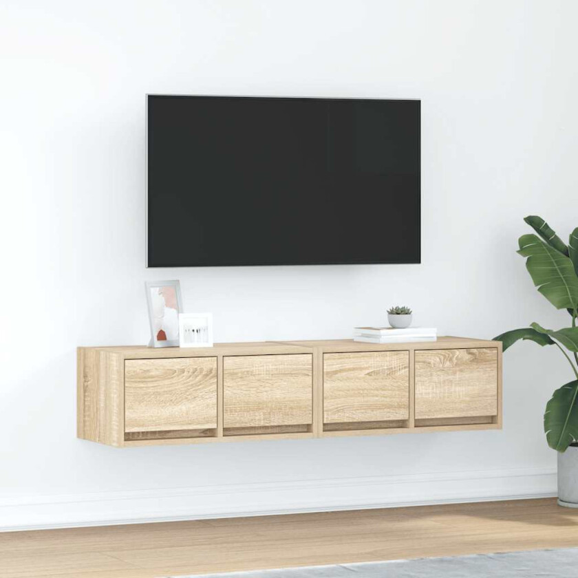 TV-benker 2 stk sonoma eik 60x31x25,5 cm konstruert tre